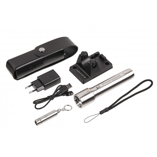 Подарунковий набір Ledlenser P7R Core та V8, нержавіюча сталь.