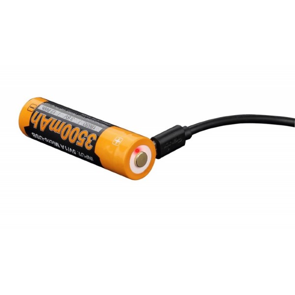 Акумулятор 18650 Fenix ​​ARB-L18-3500U (3500 mAh), захищений, з роз'ємом мікро-USB