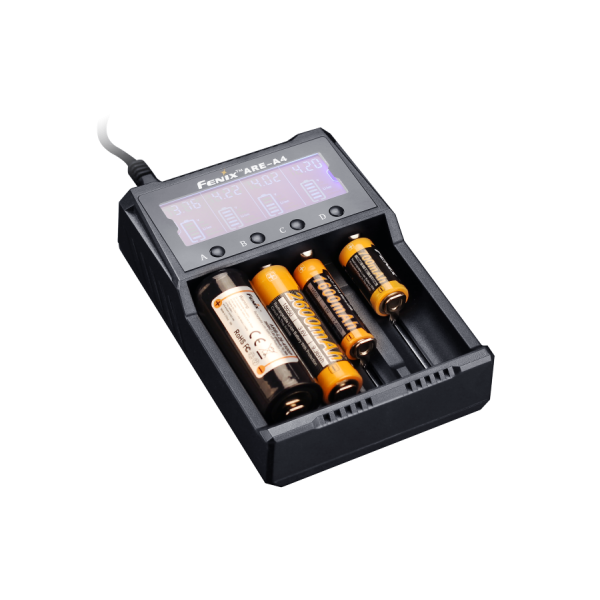 Зарядний пристрій Fenix ​​ARE-A4 (18650, 14500, 26650, АА, ААА, 16340, 10440, 21700)