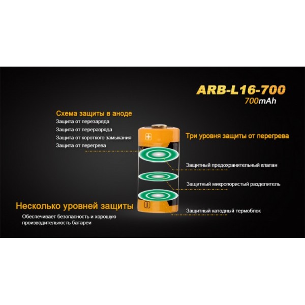 Акумулятор 16340 Fenix ​​ARB-L16 700mAh