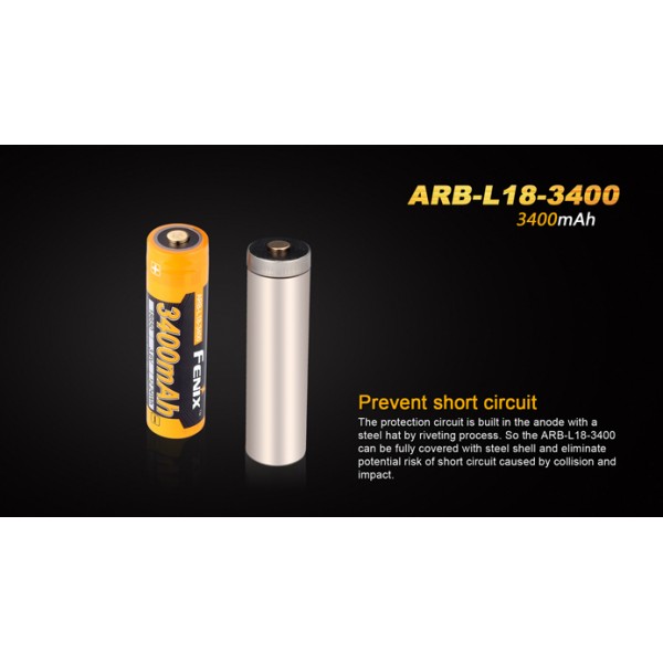 Акумулятор 18650 3400 mAh Fenix ​​ARB-L18, захищений