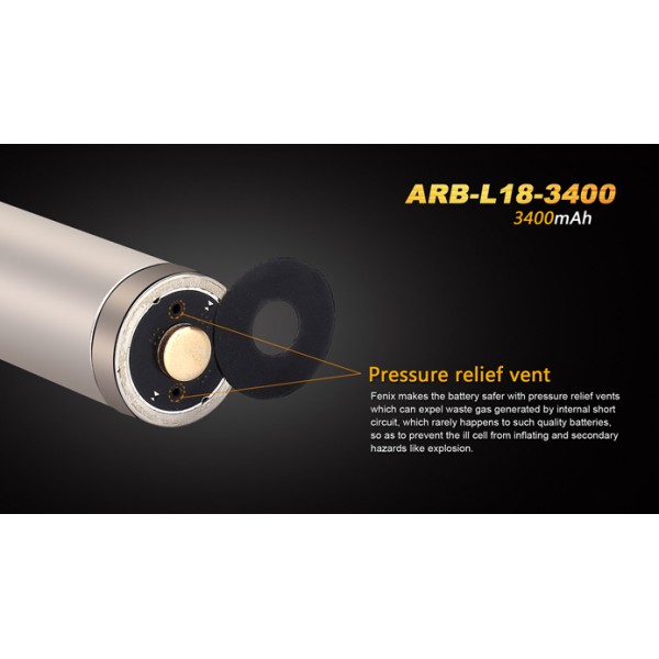 Акумулятор 18650 3400 mAh Fenix ​​ARB-L18, захищений